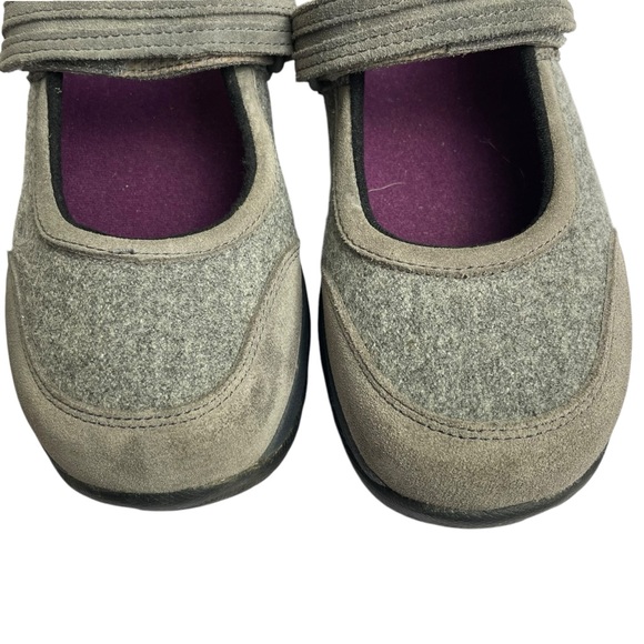 LL Bean Women's Grey Wool Mary Jane Clogs Shoes Comfort Slip Ons Sz 8.5M - Picture 3 of 15